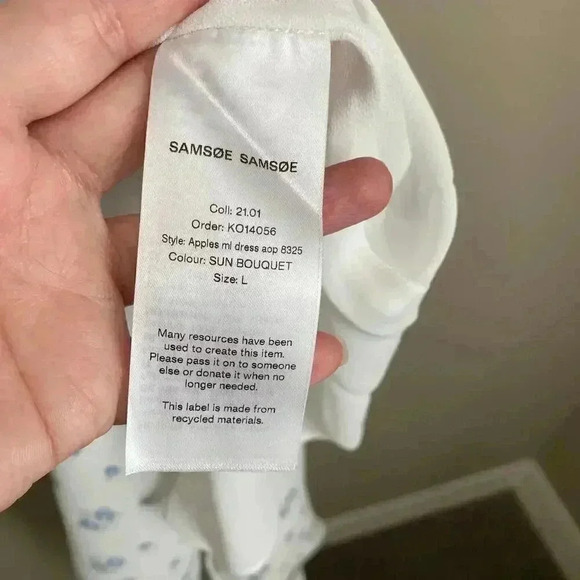 SAMSØE SAMSØE Floral Printed Dress Sun Bouquet Size Large - Picture 3 of 15